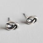 925 Sterling Silver Knot Earring Silver - One Size