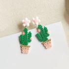 Bead Cactus Dangle Earring As Shown In Figure - One Size