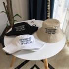Embroidered Lettering Resin Bucket Hat