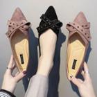Studded Cross Pointed Toe Flats