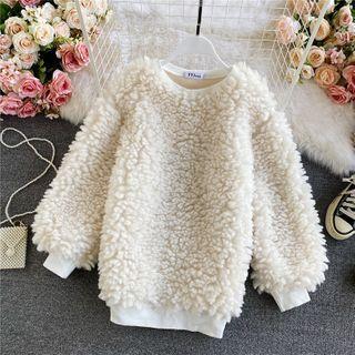 Fleece Round-neck Oversize Pullover