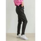 Tall Size Cutout-hem Tapered Jogger Pants