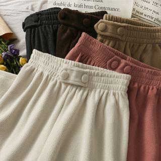 High-waist Straight-cut Pants In 5 Colors