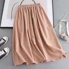 Midi A-line Skirt Dark Nude - One Size