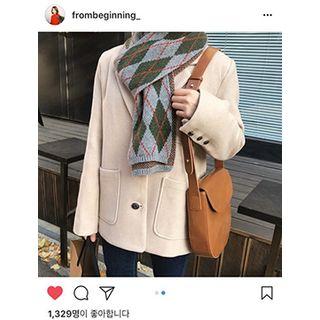 Multi-pocket Wool Blend Jacket