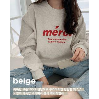 Merci Letter Loose-fit Sweatshirt