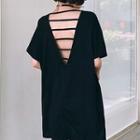 Strappy Back Short-sleeve T-shirt Dress