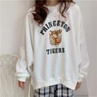 Long-sleeve Print Oversize Pullover