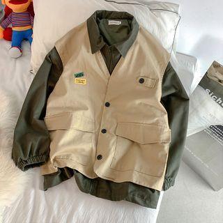 Inset Vest Lapel Cargo Jacket