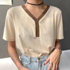 V-neck Knitted Top