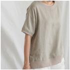 Slit-side Linen Top