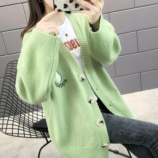 Avocado Embroidery Cardigan
