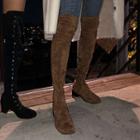 Faux-suede Knee-high Boots