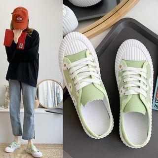 Canvas Floral Sneakers