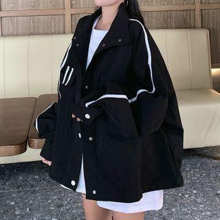 Contrast Lining Button Jacket