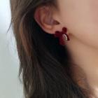 Bow Velvet Earring