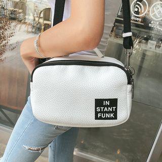 Lettering Zipped Crossbody Bag