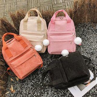 Plain Flannel Backpack