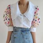 Floral Puff-sleeve Top