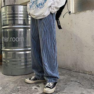 Zebra Print Straight Leg Jeans