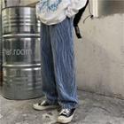 Zebra Print Straight Leg Jeans