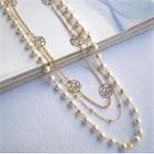 Faux Pearl Alloy Flower Layered Necklace As Shown In Figure - One Size