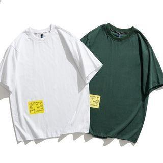 Lettering Label Short-sleeve Top