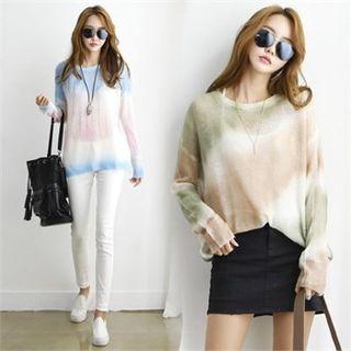 Tie-dye Boxy-fit Knit Top