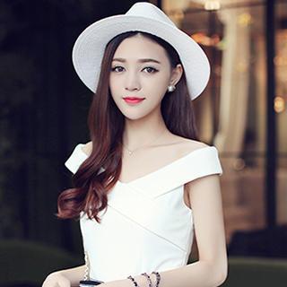Off-shoulder V-neck Top