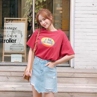 Fringe-trim Embroidered Dress