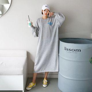 Tall Size Printed Long T-shirt Dress