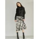 Printed Knit Long Skirt Ivory - One Size