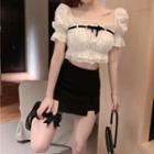 Puff-sleeve Blouse / Skort