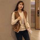 Two-way Faux-shearling Vest