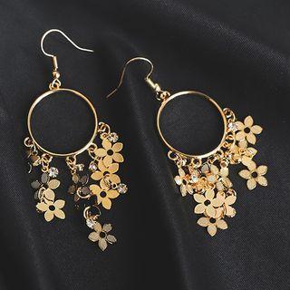 Alloy Flower Fringed Earring 1 Pair - One Size