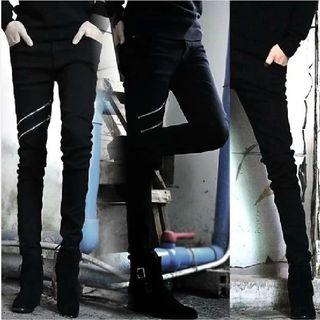 Zip Accent Slim-fit Pants