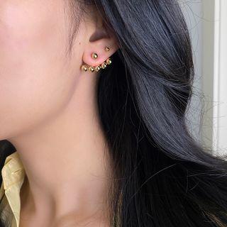 Alloy Swing Earring 1 Pair - S925silver - Gold - One Size