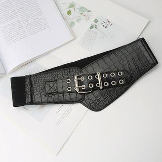 Croc Grain Belt Black - One Size