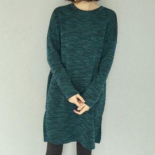 Melange Long-sleeve Dress