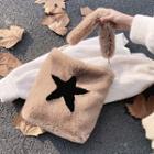 Star Print Fleece Tote Bag
