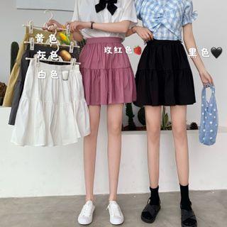 Tiered Mini A-line Skort