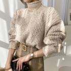 Mockneck Marled Sweater