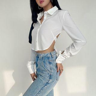 Open-back Cropped Shirt