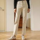 Wide-banded Straight Leg Pants