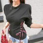 Lace-up Side Cutout-back Top