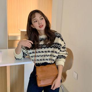 Nordic Pattern Pointelle Sweater