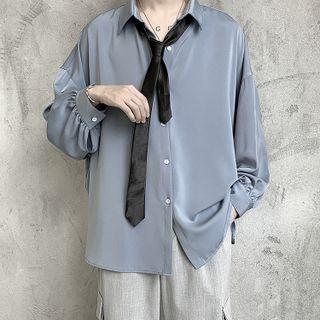 Set: Long-sleeve Shirt + Necktie