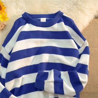 Stripe Sweater Blue & White - One Size