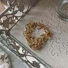 2-strand Bold Chain Bracelet Gold - One Size
