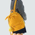 Bow Tie Accent Pompom Backpack